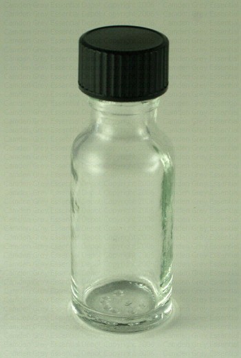 2 Ounce Clear Boston Round Bottles w/ Cap